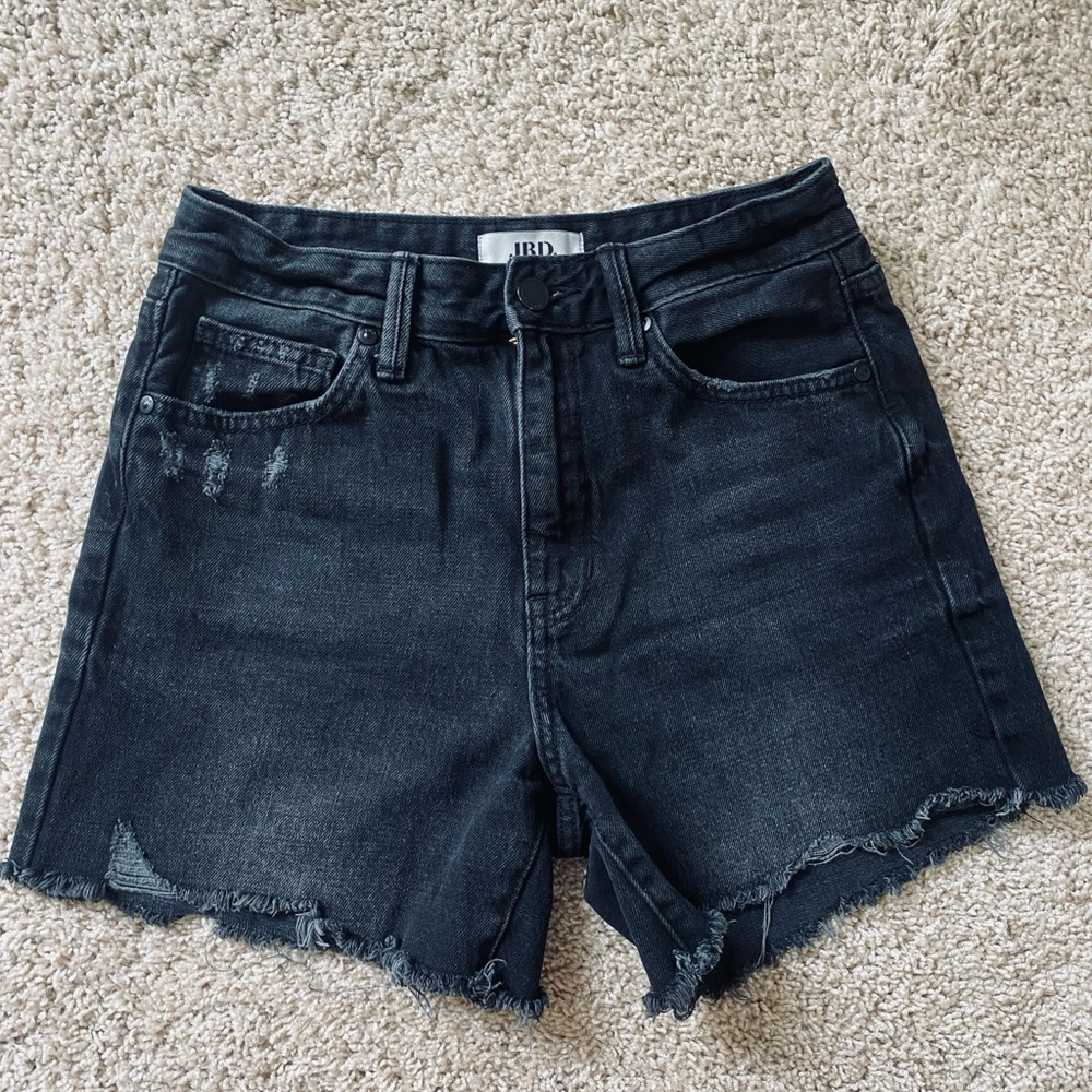 JBD black denim jean shorts. Like new